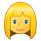 Woman- Blond Hair emoji on Samsung